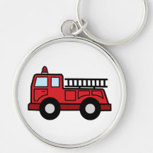 Cartoon Clip Art Firetruck Emergency Vehicle Truck Key Chains