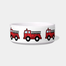 Cartoon Clip Art Firetruck Emergency Vehicle Truck Pet Bowls