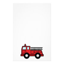 Cartoon Clip Art Firetruck Emergency Vehicle Truck Stationery Design