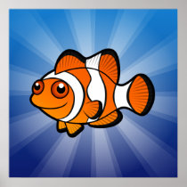 Cartoon Clownfish Poster