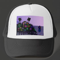Cartoon Cobra on Island hats