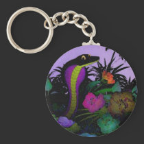 Cartoon Cobra on Island keychains