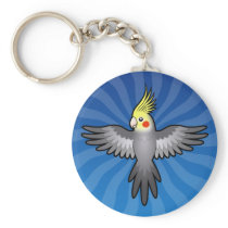 Cartoon Cockatiel Key Chains