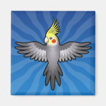 Cartoon Cockatiel Refrigerator Magnet