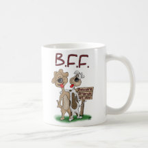 Cartoon Coffee Mugs: Best Friends Forever