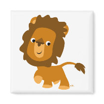 Cartoon Content Lion magnet