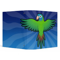 Cartoon Conure / Lorikeet / Parrot 3 Ring Binder