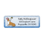 Cartoon Corgi Bee Custom Return Address Labels