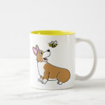 Cartoon Corgi Bee Mug
