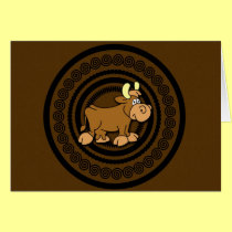 Cartoon Cow Birthday cards