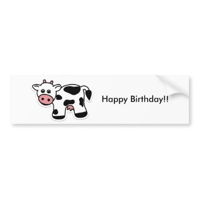happy birthday cartoon banner. Cartoon Cow Bumper Sticker Banner. This is a super idea for your child#39;s irthday party. Just stick up yourself easily. See other Cartoon Cow products.