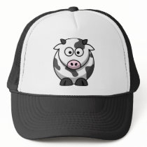 Cartoon Cow Cap Trucker Hats