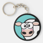 Cartoon Cow Customizable Keychain keychains