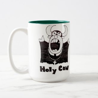 Cartoon Cow | Holy Cow Products mugs