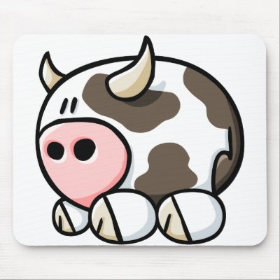 A cute cartoon cow. This original cartoon illustration of a cow is a simple 