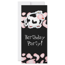 Cartoon cow, rack card