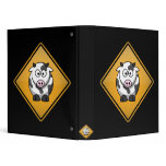 Cartoon Cow Warning Sign binders