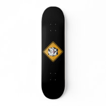 Cartoon Cow Warning Sign Skateboards