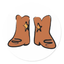 Cartoon Cowboy Boots stickers