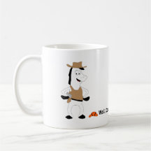 Cartoon Cowboy Horse Basketball Player Mug
