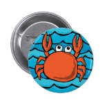 Cartoon Crab Button