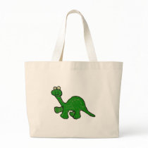 Cartoon Crayon Brontosaurus Collection Canvas Bag