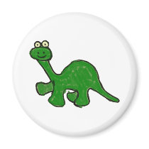 Cartoon Crayon Brontosaurus Collection Fridge Magnets