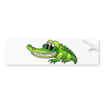 Cartoon Crocodile Bumper Stickers