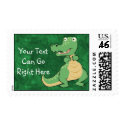 Cartoon Crocodile Postage stamp