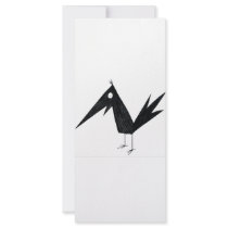 Cartoon Crow Rack Card Template
