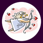 Cartoon Cupid With Bow Valentines Design