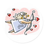 Cartoon Cupid With Bow Valentines Design