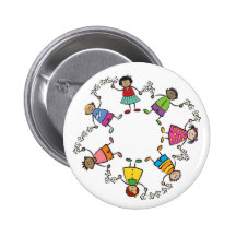 Cartoon Cute Happy Kids Friends Around The World Pin