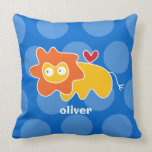 Cartoon Cute Lion Love Whimsical Kids Cushion Throw Pillows