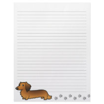 Cartoon Dachshund (longhair) Customized Letterhead