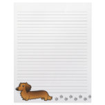 Cartoon Dachshund (longhair) Customized Letterhead
