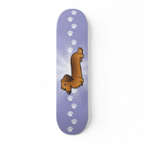 Cartoon Dachshund (longhair) Skate Decks