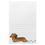 Cartoon Dachshund (longhair) Customized Stationery