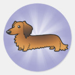 Cartoon Dachshund (longhair) Sticker