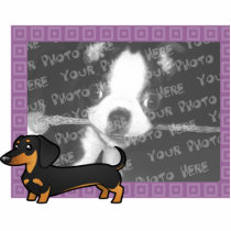 Cartoon Dachshund Photo Frame (smooth coat) Cut Outs