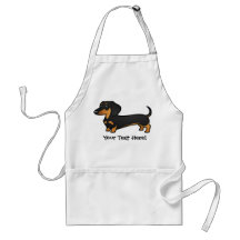 Cartoon Dachshund (smooth coat) Apron