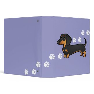 Cartoon Dachshund (smooth coat) binder
