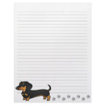 Cartoon Dachshund (smooth coat) Letterhead