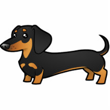 Cartoon Dachshund (smooth coat) Photo Cutouts