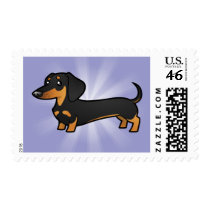Cartoon Dachshund (smooth coat) Stamps