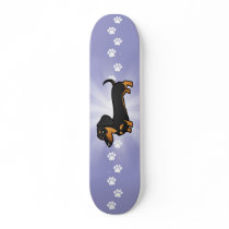 Cartoon Dachshund (smooth coat) Skate Board
