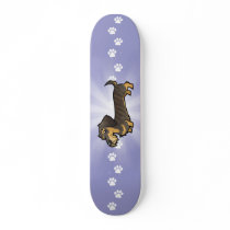 Cartoon Dachshund (wirehair) Custom Skateboard