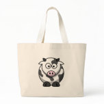 Cartoon Dairy Cow Tote Bags