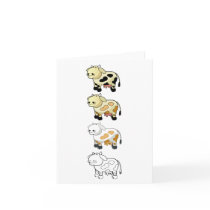 Cartoon Dairy Cow Note Card