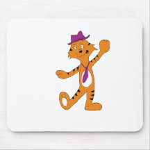 Cartoon Dancing Jazz Tiger Mouse Pad